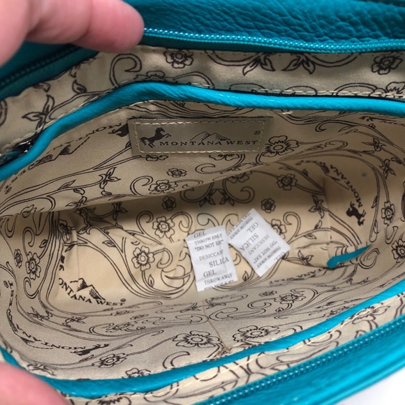 Montana West Concho Collection Crossbody Bag Blue - Picture 5 of 5